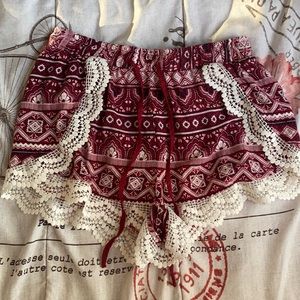 Charlotte Russe, shorts, M, red/maroon
